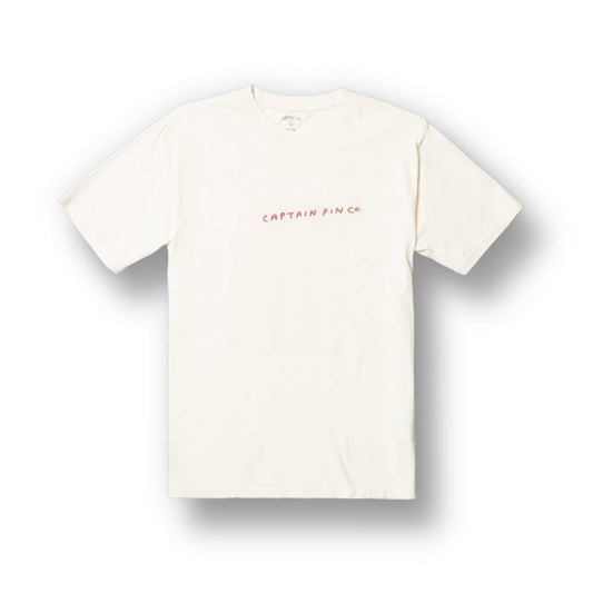 Captain Fin | Be Cool Man Short Sleeve Tee | Vintage White