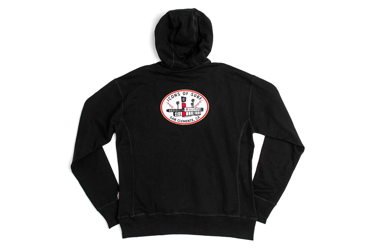 Icons Hooded Sweatshirt | Mid-century Oval | Black