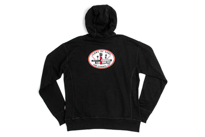 Icons Hooded Sweatshirt | Mid-century Oval | Black