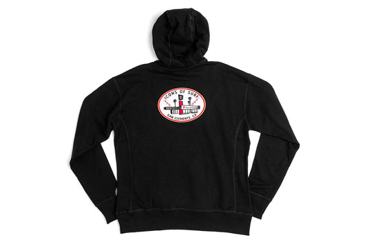 Icons Hooded Sweatshirt | Mid-century Oval | Black