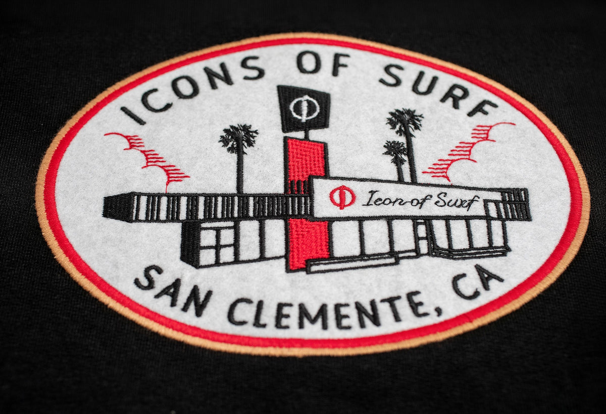 Icons Hooded Sweatshirt | Mid-century Oval | Black