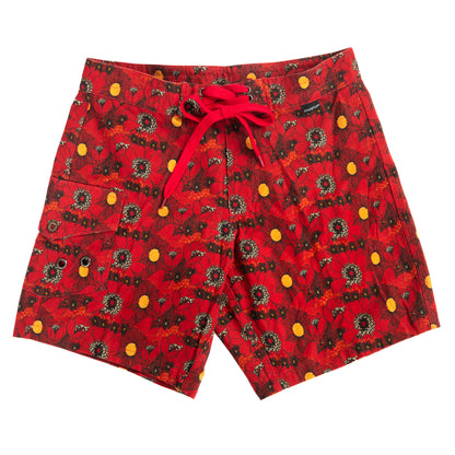 Nineplus Boardshorts | Lined Canvas | Red