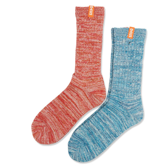 Deus | Oli Textured Sock | 2 Pack Multi