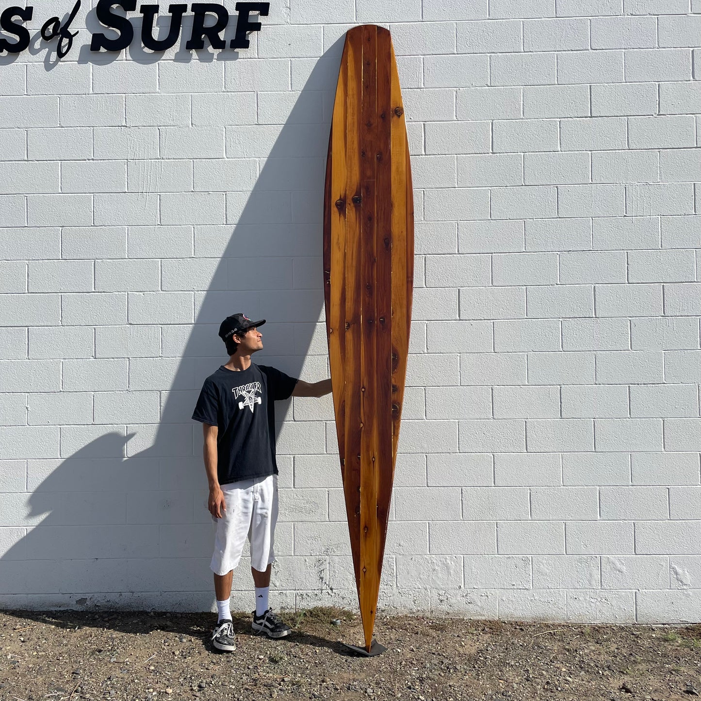 Dirk Langer | 12'0" Hollow Tom Blake Redwood Replica
