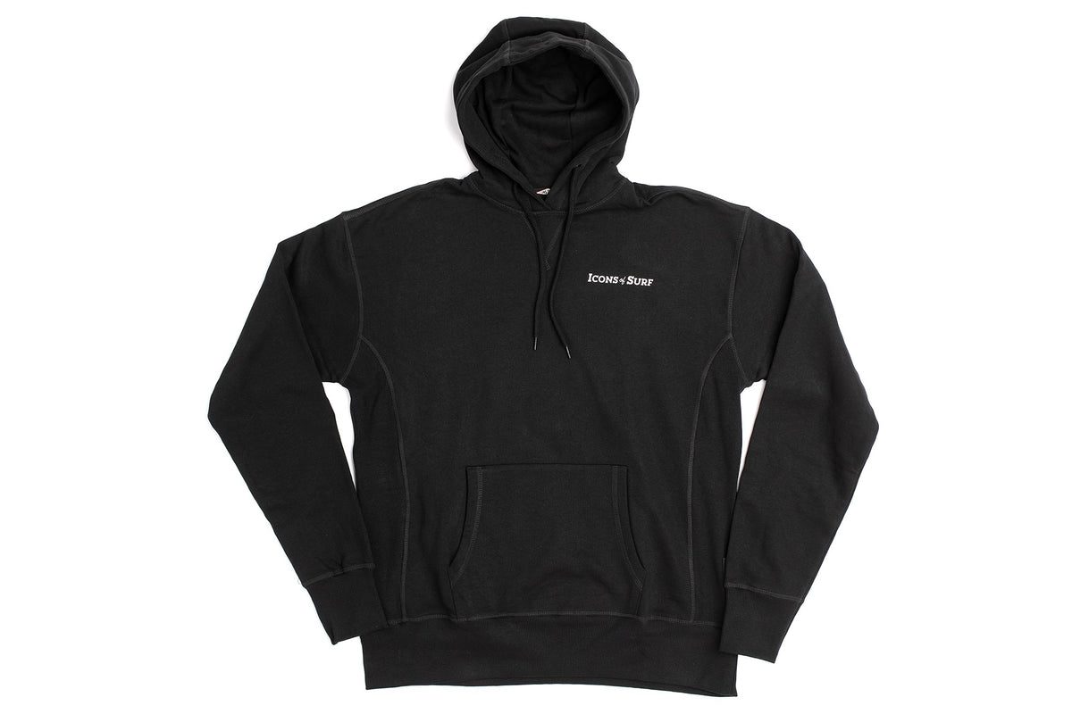 Icons Hooded Sweatshirt | Shop Template | Black