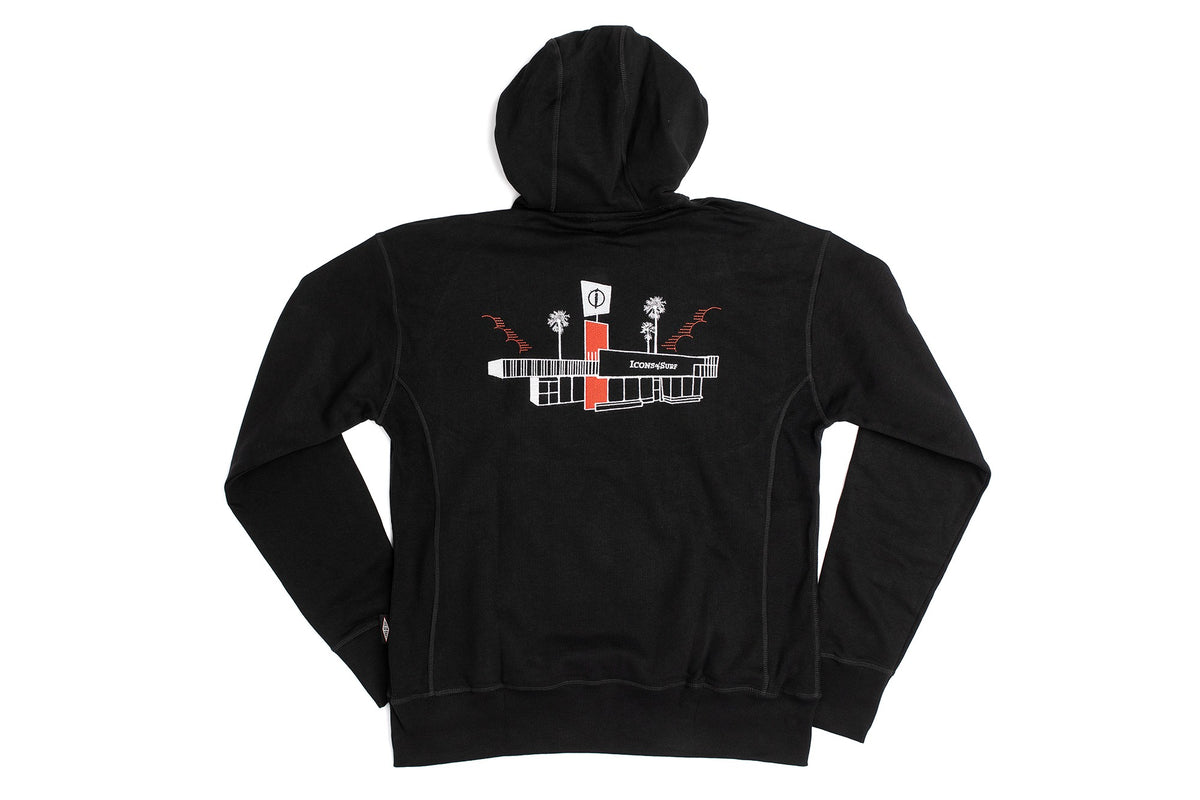 Icons Hooded Sweatshirt | Shop Template | Black