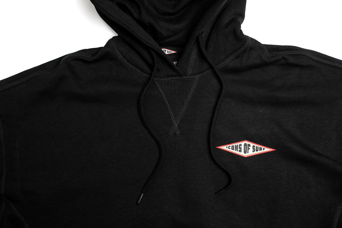 Icons Hooded Sweatshirt | Diamond Logo | Black