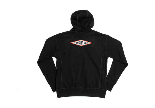 Icons Hooded Sweatshirt | Diamond Logo | Black