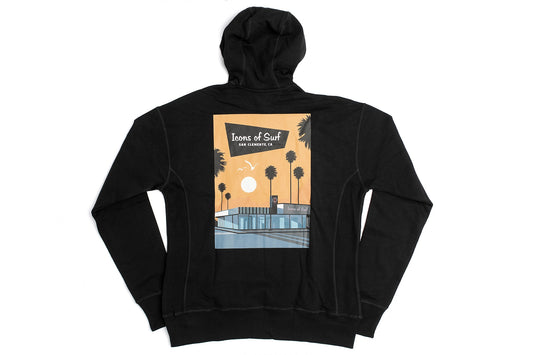 Icons Hooded Sweatshirt | Sunset | Black