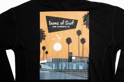 Icons Hooded Sweatshirt | Sunset | Black