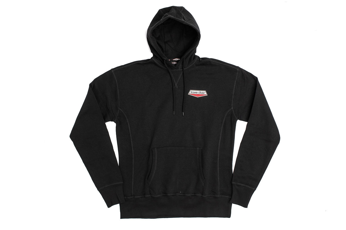 Icons Hooded Sweatshirt | Icons Shield | Black