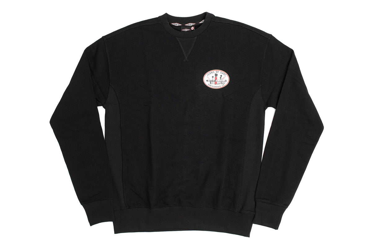 Icons Sweatshirt | Mid-century Oval | Black