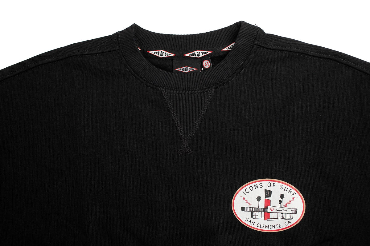 Icons Sweatshirt | Mid-century Oval | Black