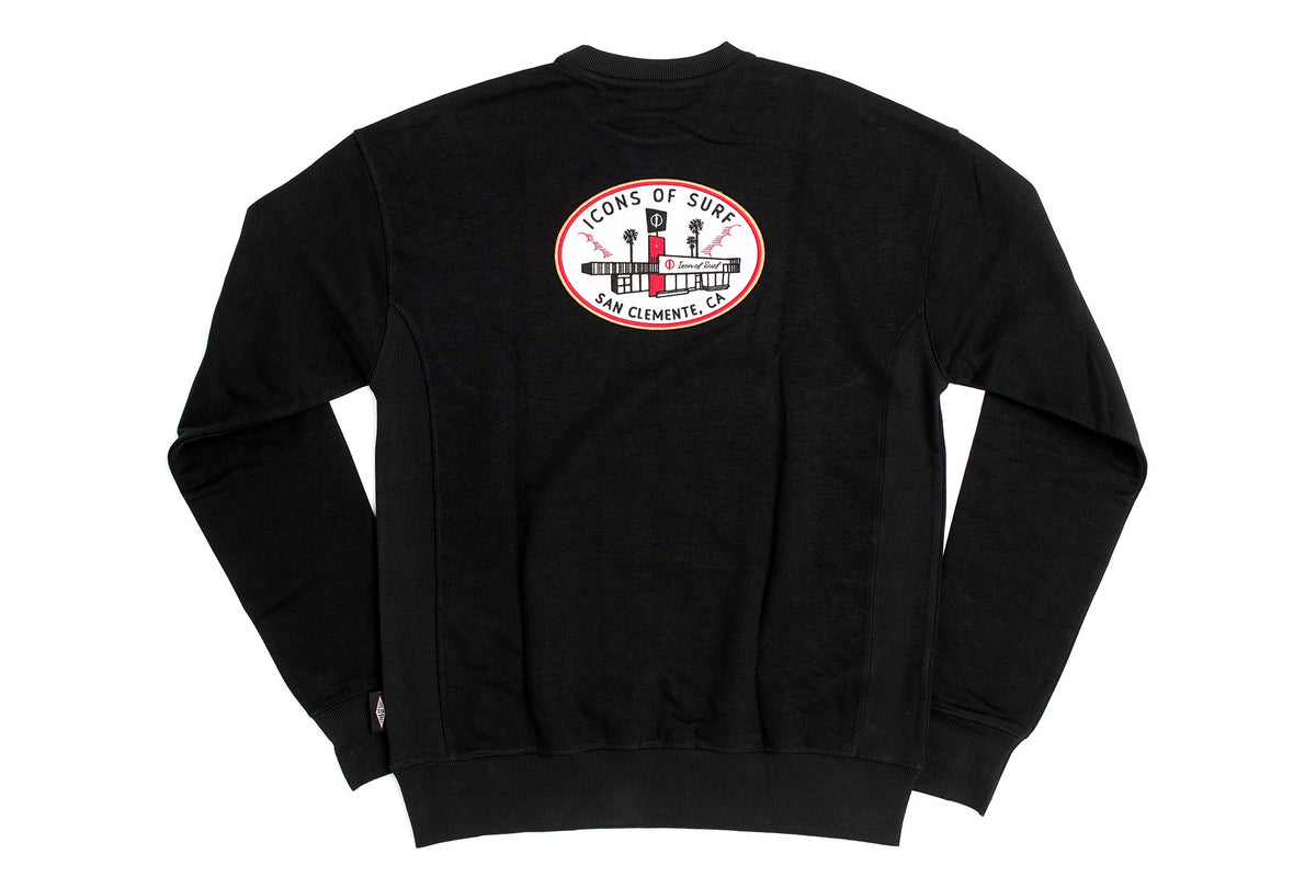 Icons Sweatshirt | Mid-century Oval | Black