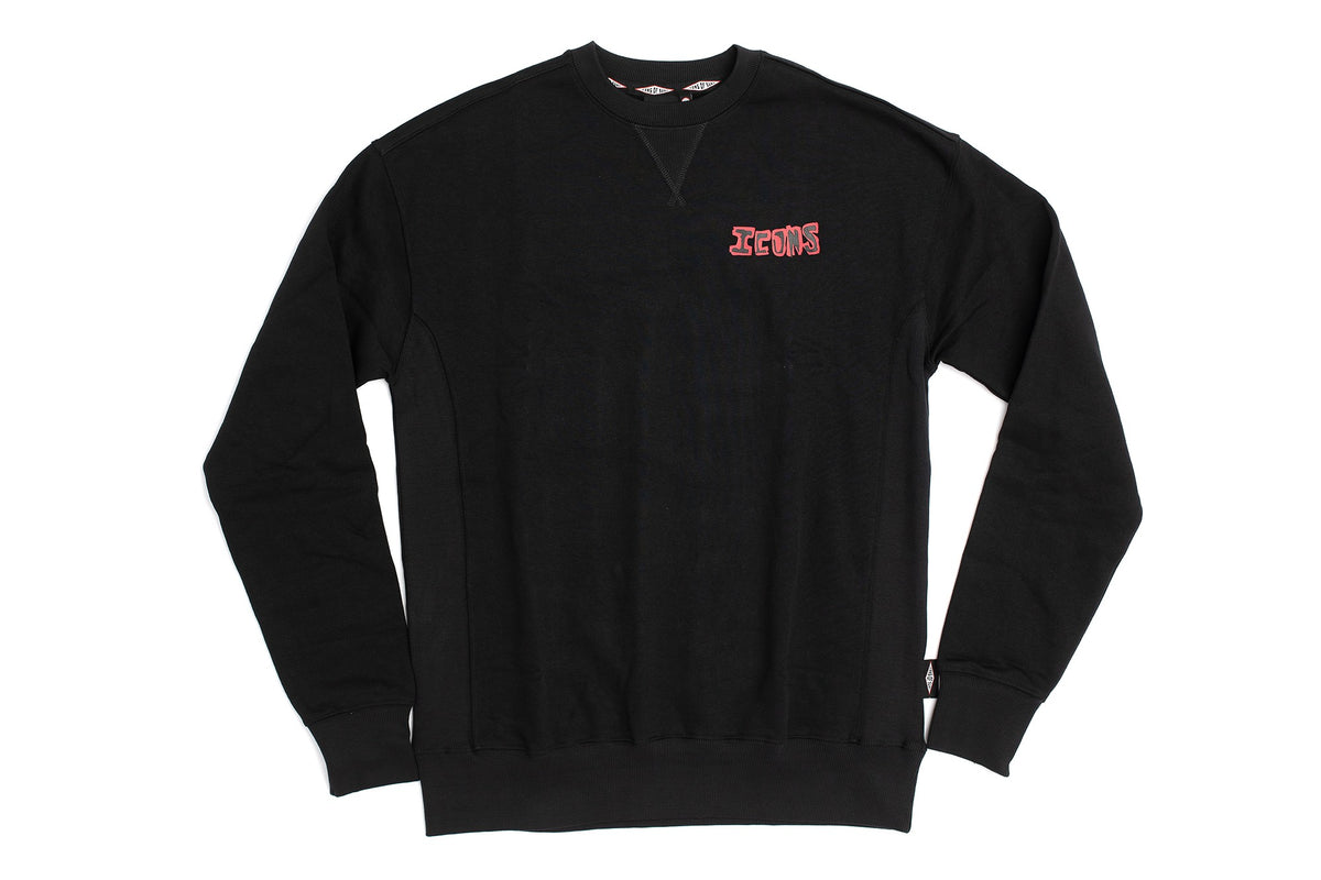 Icons Sweatshirt | Brian Bent | Black