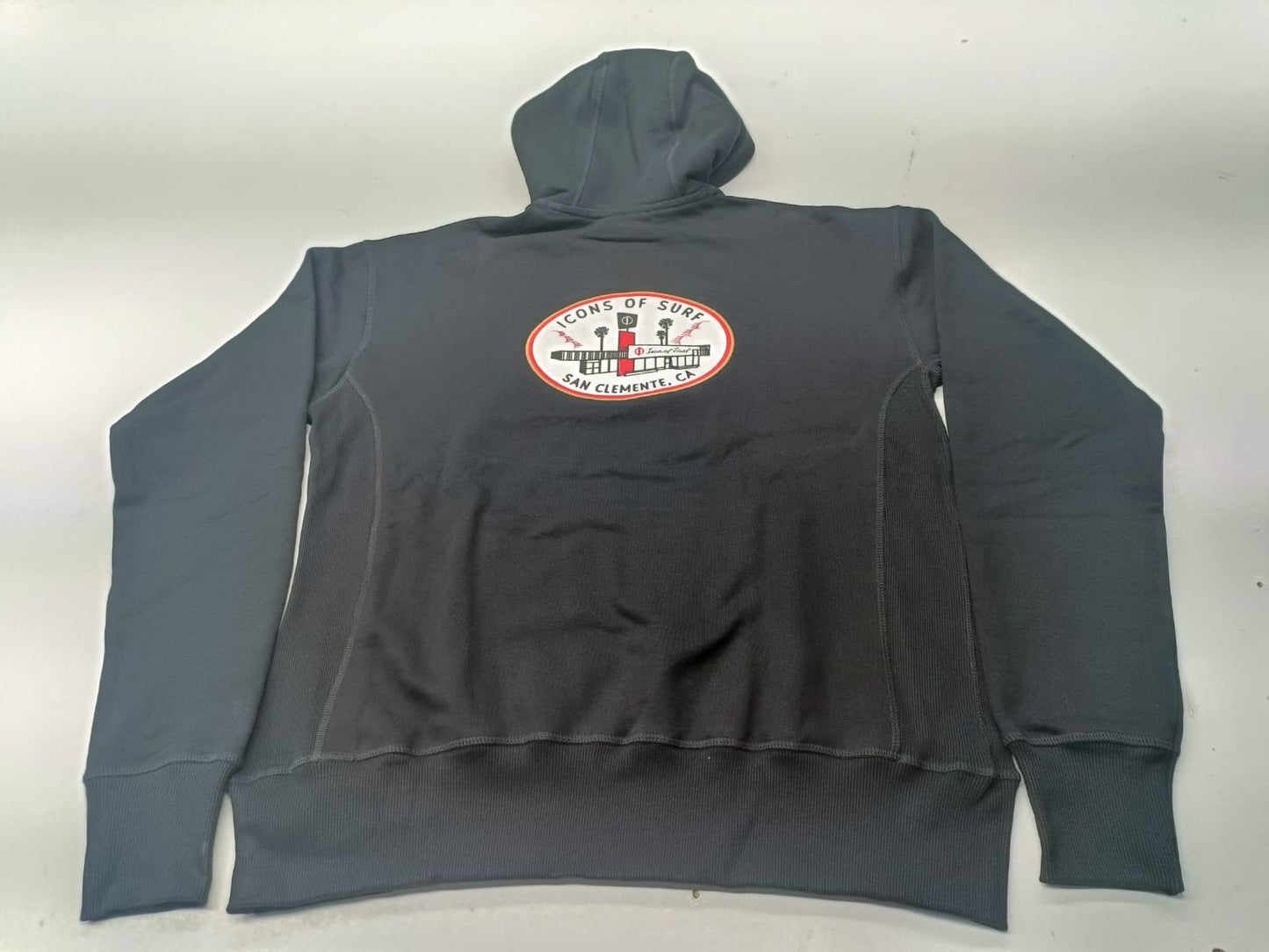 Icons Hooded Sweatshirt | Mid-century Oval | Black