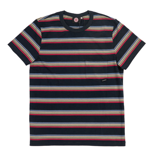 T-Shirt | 60s Stripe | No.8 | Navy