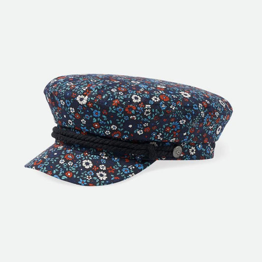 Brixton | Fiddler Fisherman Cap | Washed Navy Floral