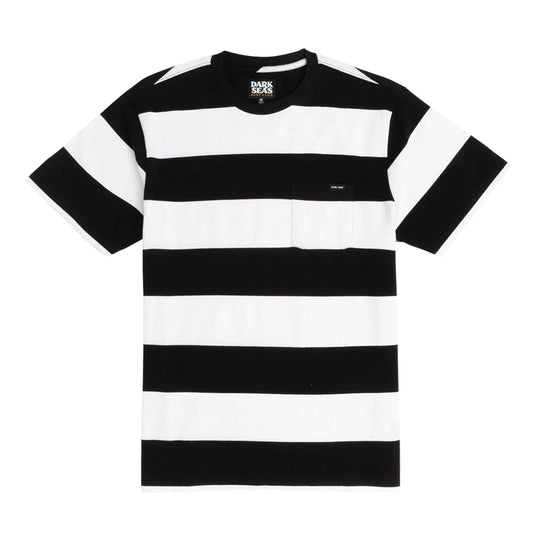Dark Seas | Labor Knit Pocket Tee | Black/White