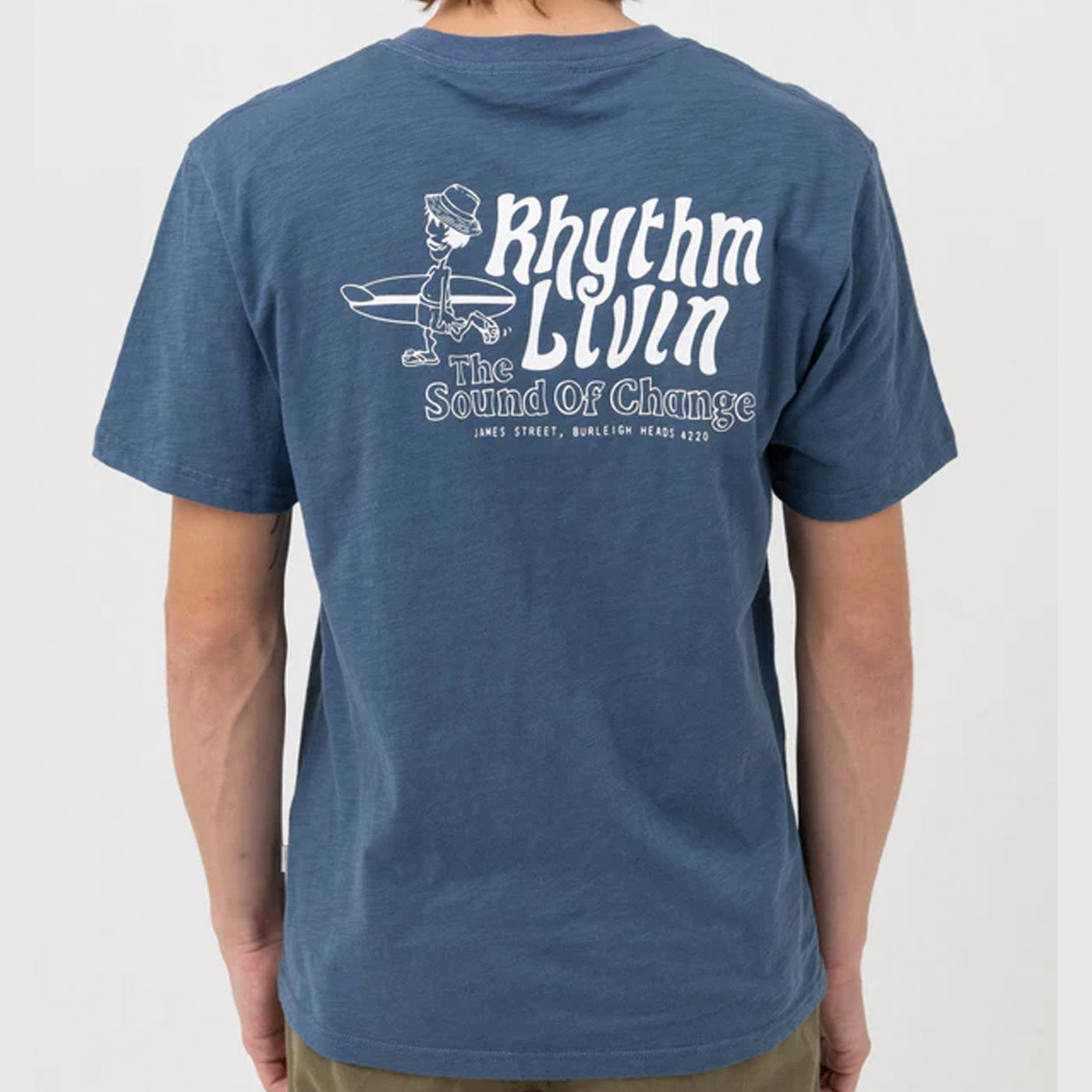 Rhythm | Livin Slub T Shirt | Vintage Blue