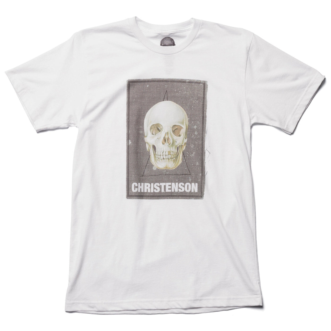 Christenson | Cigar Box Skull T Shirt | White