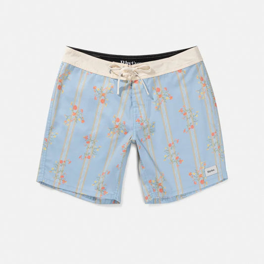Rhythm | Floral Stripe Trunk | Mineral Blue
