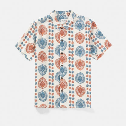 Rhythm | Valley Stripe S/S Shirt | Cream